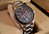 Buy Shop Burberry The City Black Dial Silver Steel Strap Watch for Men - BU9380 USA Online