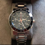 Buy Shop Burberry The City Black Dial Silver Steel Strap Watch for Men - BU9380 USA Online