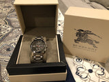 Buy Shop Burberry The City Black Dial Silver Steel Strap Watch for Men - BU9380 USA Online