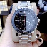 Buy Shop Burberry The City Black Dial Silver Steel Strap Watch for Men - BU9380 USA Online