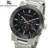 Buy Shop Burberry The City Black Dial Silver Steel Strap Watch for Men - BU9380 USA Online
