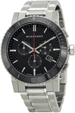Buy Shop Burberry The City Black Dial Silver Steel Strap Watch for Men - BU9380 USA Online