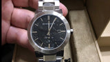 Buy Shop Burberry The City Black Dial Silver Steel Strap Watch for Men - BU9901 USA Online