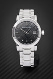 Buy Shop Burberry The City Black Dial Silver Steel Strap Watch for Women - BU9101 USA Online