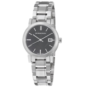Buy Shop Burberry The City Black Dial Silver Steel Strap Watch for Women - BU9101 USA Online