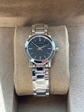 Buy Shop Burberry The City Black Dial Silver Steel Strap Watch for Women - BU9201 USA Online