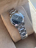 Buy Shop Burberry The City Black Dial Silver Steel Strap Watch for Women - BU9201 USA Online