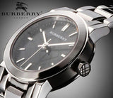 Buy Shop Burberry The City Black Dial Silver Steel Strap Watch for Women - BU9201 USA Online