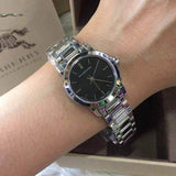 Buy Shop Burberry The City Black Dial Silver Steel Strap Watch for Women - BU9201 USA Online