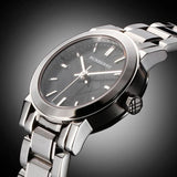 Buy Shop Burberry The City Black Dial Silver Steel Strap Watch for Women - BU9201 USA Online