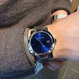 Buy Shop Burberry The City Blue Dial Silver Steel Strap Watch for Men - BU9031 USA Online