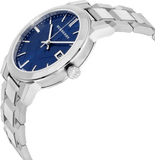 Buy Shop Burberry The City Blue Dial Silver Steel Strap Watch for Men - BU9031 USA Online