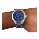 Buy Shop Burberry The City Blue Dial Silver Steel Strap Watch for Men - BU9363 USA Online