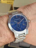 Buy Shop Burberry The City Blue Dial Silver Steel Strap Watch for Men - BU9363 USA Online