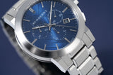 Buy Shop Burberry The City Blue Dial Silver Steel Strap Watch for Men - BU9363 USA Online