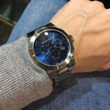 Buy Shop Burberry The City Blue Dial Silver Steel Strap Watch for Men - BU9363 USA Online