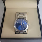 Buy Shop Burberry The City Blue Dial Silver Steel Strap Watch for Men - BU9363 USA Online