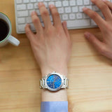 Buy Shop Burberry The City Blue Dial Silver Steel Strap Watch for Men - BU9363 USA Online