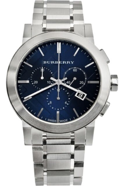 Buy Shop Burberry The City Blue Dial Silver Steel Strap Watch for Men - BU9363 USA Online