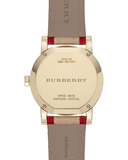 Buy Shop Burberry The City Champagne Dial Leather Strap Watch for Women - BU9139 USA Online