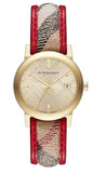 Buy Shop Burberry The City Champagne Dial Leather Strap Watch for Women - BU9139 USA Online