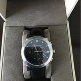 Buy Shop Burberry The City Chronograph Black Dial Black Leather Strap Watch for Men - BU9356 USA Online