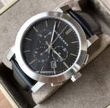 Buy Shop Burberry The City Chronograph Black Dial Black Leather Strap Watch for Men - BU9356 USA Online