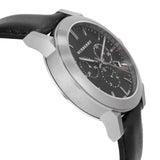 Buy Shop Burberry The City Chronograph Black Dial Black Leather Strap Watch for Men - BU9356 USA Online
