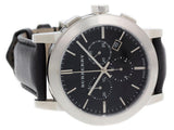 Buy Shop Burberry The City Chronograph Black Dial Black Leather Strap Watch for Men - BU9356 USA Online