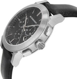 Buy Shop Burberry The City Chronograph Black Dial Black Leather Strap Watch for Men - BU9356 USA Online