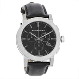 Buy Shop Burberry The City Chronograph Black Dial Black Leather Strap Watch for Men - BU9356 USA Online