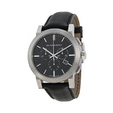 Buy Shop Burberry The City Chronograph Black Dial Black Leather Strap Watch for Men - BU9356 USA Online
