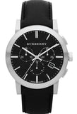 Buy Shop Burberry The City Chronograph Black Dial Black Leather Strap Watch for Men - BU9356 USA Online