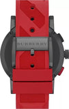 Buy Shop Burberry The City Chronograph Black Dial Red Rubber Strap Watch For Men - BU9805 USA Online