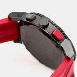 Buy Shop Burberry The City Chronograph Black Dial Red Rubber Strap Watch For Men - BU9805 USA Online