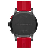 Buy Shop Burberry The City Chronograph Black Dial Red Rubber Strap Watch For Men - BU9805 USA Online
