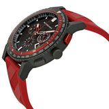 Buy Shop Burberry The City Chronograph Black Dial Red Rubber Strap Watch For Men - BU9805 USA Online