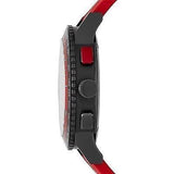 Buy Shop Burberry The City Chronograph Black Dial Red Rubber Strap Watch For Men - BU9805 USA Online