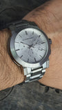 Buy Shop Burberry The City Chronograph Silver Dial Silver Steel Strap Watch for Men - BU9350 USA Online