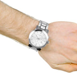 Buy Shop Burberry The City Chronograph Silver Dial Silver Steel Strap Watch for Men - BU9350 USA Online