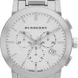Buy Shop Burberry The City Chronograph Silver Dial Silver Steel Strap Watch for Men - BU9350 USA Online