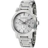 Buy Shop Burberry The City Chronograph Silver Dial Silver Steel Strap Watch for Men - BU9350 USA Online