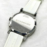 Buy Shop Burberry The City Chronograph Silver Dial White Rubber Strap Watch for Men - BU9810 USA Online