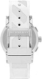 Buy Shop Burberry The City Chronograph Silver Dial White Rubber Strap Watch for Men - BU9810 USA Online