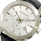 Buy Shop Burberry The City Chronograph White Dial Black Leather Strap Watch for Men - BU9355 USA Online