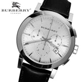 Buy Shop Burberry The City Chronograph White Dial Black Leather Strap Watch for Men - BU9355 USA Online