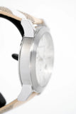 Buy Shop Burberry The City Chronograph White Dial Haymarket Leather Strap Watch For Men - BU9360 USA Online