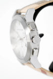 Buy Shop Burberry The City Chronograph White Dial Haymarket Leather Strap Watch For Men - BU9360 USA Online