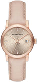 Buy Shop Burberry The City Diamonds Beige Dial Beige Leather Strap Watch for Women - BU9131 USA Online