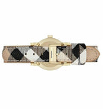 Buy Shop Burberry The City Diamonds Mother of Pearl Dial Brown Leather Strap Watch for Women - BU9226 USA Online